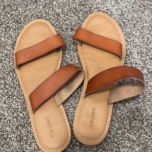 Old Navy Women's Tan Slide Sandals